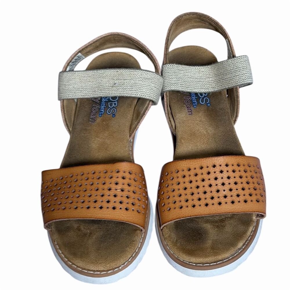 Skechers BOBS Women's Desert Kiss Sandals Brown Size 6 Slingback